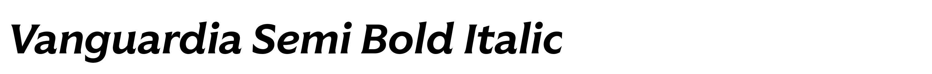 Vanguardia Semi Bold Italic